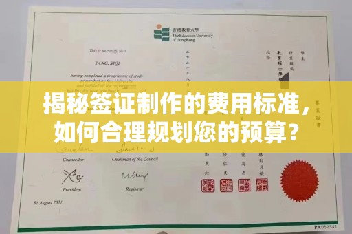 丹阳揭秘签证制作的费用标准，如何合理规划您的预算？